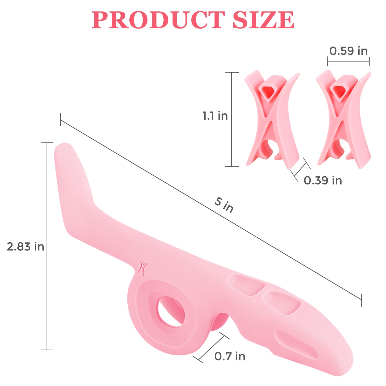 RANMING Violin Bow Holder for Practice– Silicone Hand Position Corrector Non-Slip Teaching Tool for Beginners Students Improve Bow Grip & Posture Violin Teaching Aid With 2 Bow Stopper Pink