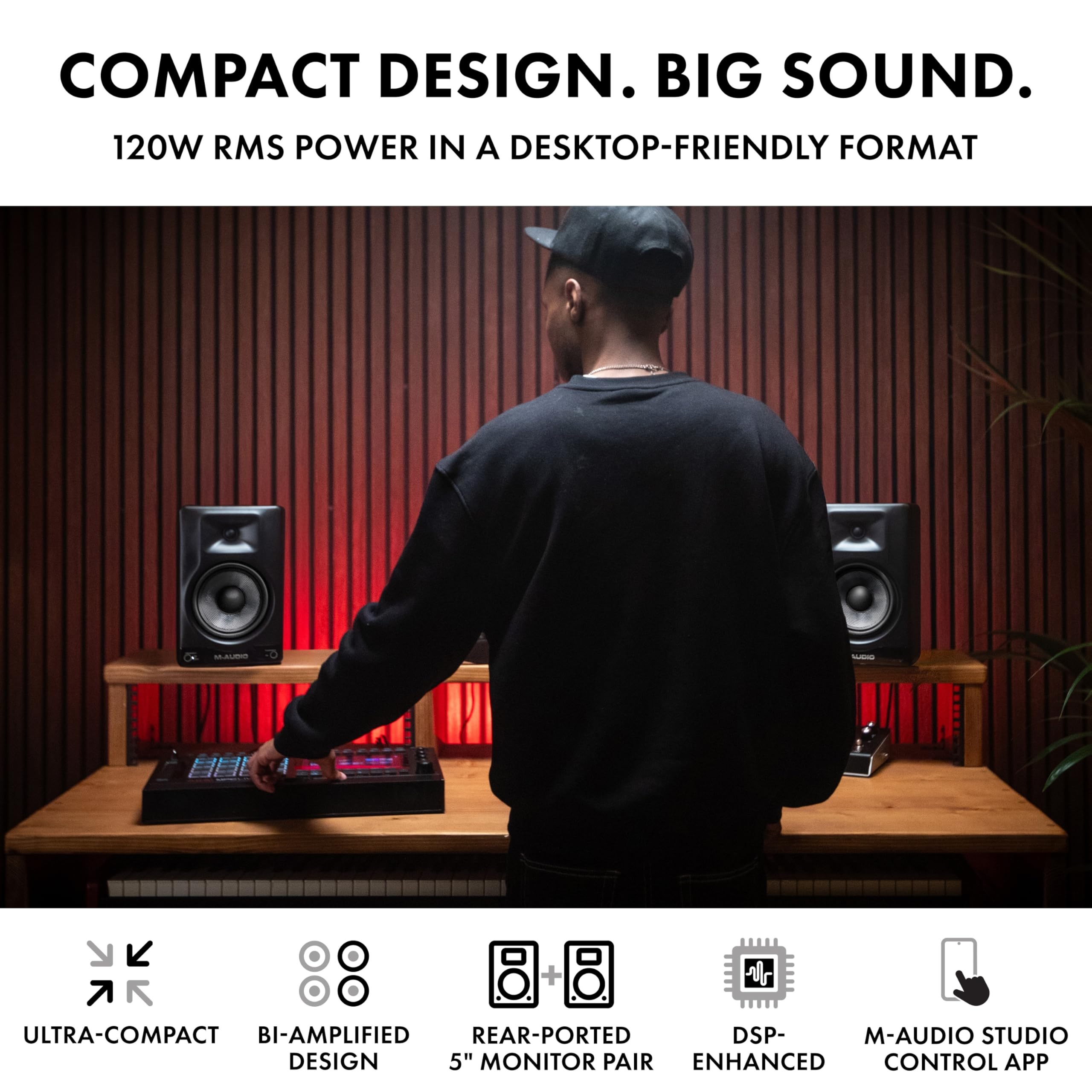 M-AUDIO BX5BT 5″ Desktop Studio Monitors Pair