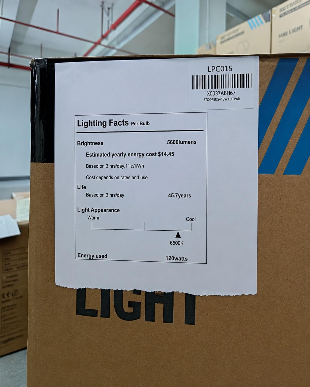 Betopper LPC015 54x3W RGB LED Par Light, DMX & Sound Activated, 1 Pack