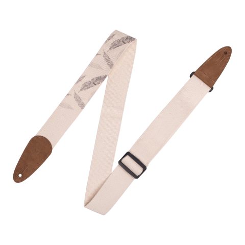 Levy’s Leathers 2″ cotton guitar strap with decorative print and suede ends, Tri-glide adjustable to 65″ (MC8U-007)