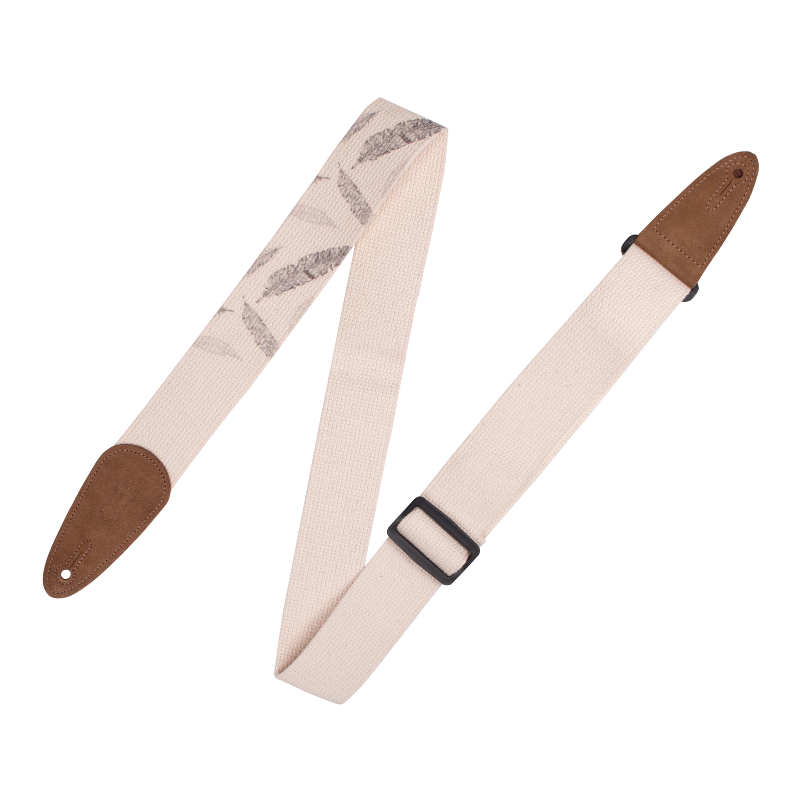 Levy’s Leathers 2″ cotton guitar strap with decorative print and suede ends, Tri-glide adjustable to 65″ (MC8U-007)