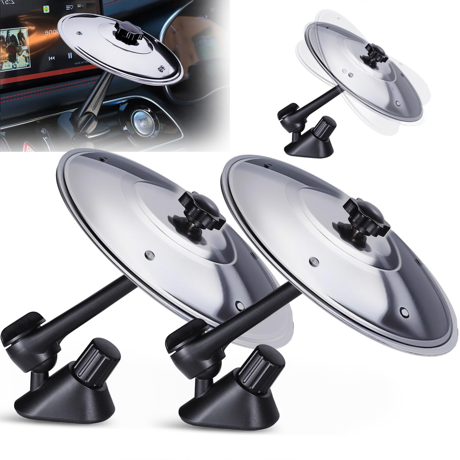 2PCS Car Crash Cymbal, Fun Dashboard Accessory for Drummers & Music Lovers