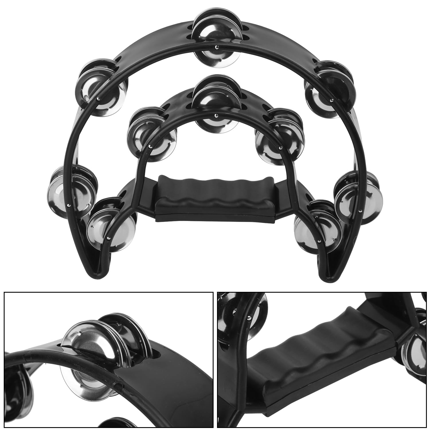 IHDYPPEW 6 Pack Double Row Tambourine, 9.06 inch
