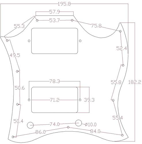 Dopro American Standard SG Guitar Full Face Pickguard fits USA Gibson SG Special Guitar Orange 3 Ply