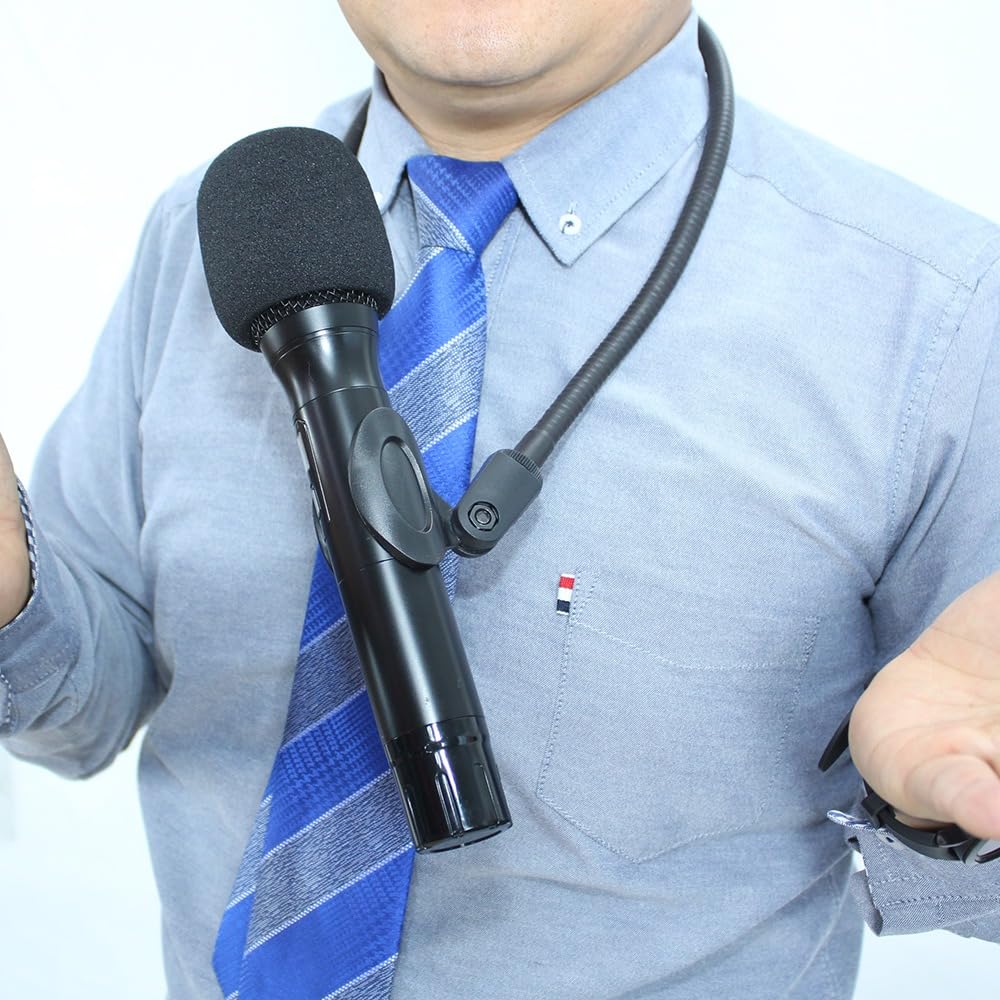 JL Necklace Microphone Holder (Black) Ver.3