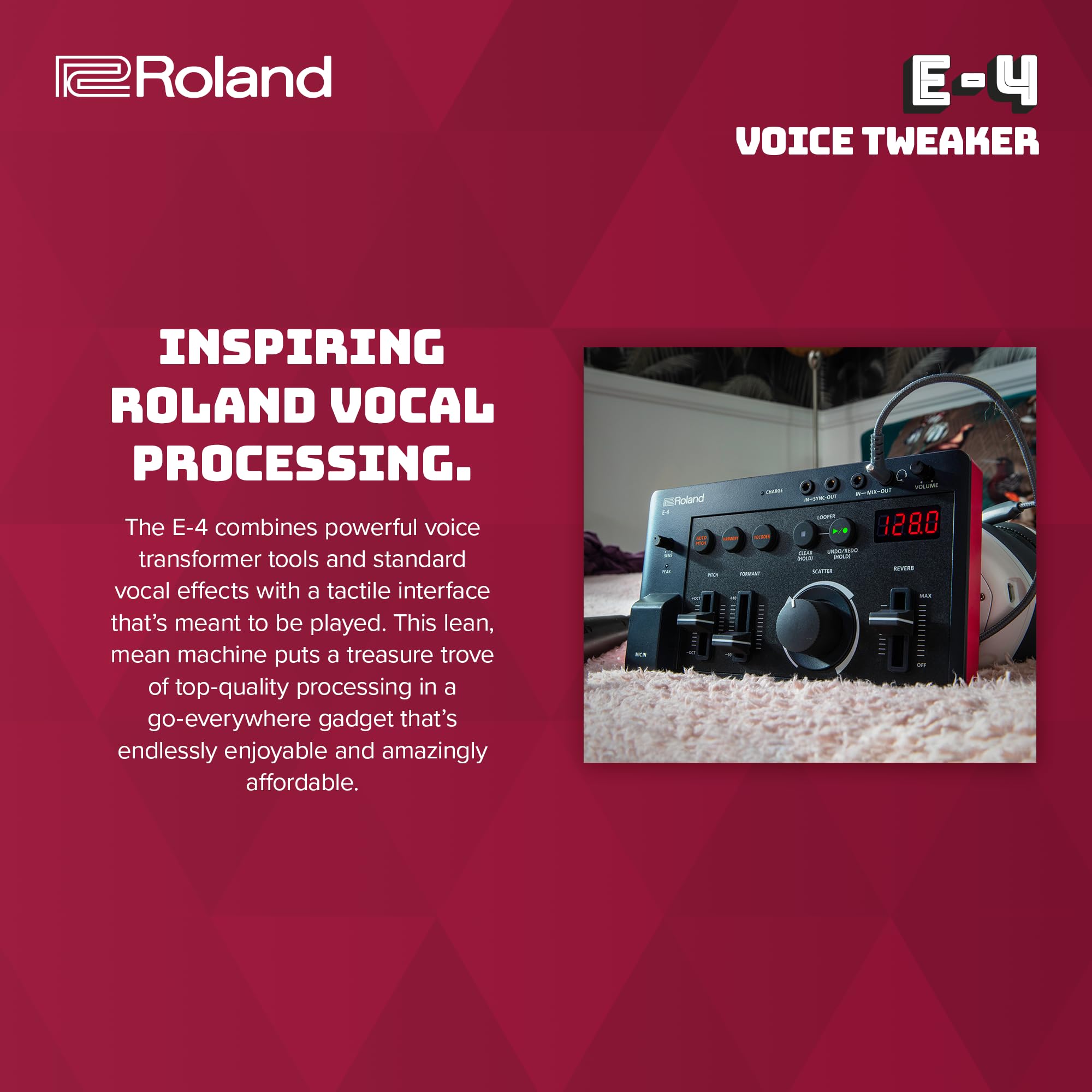 Roland E-4 AIRA Compact Voice Tweaker Vocal Performance Tool