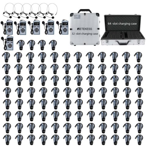Retekess TT106S Wireless Tour Guide System, Tour Guide Headsets(6TX 100RX)