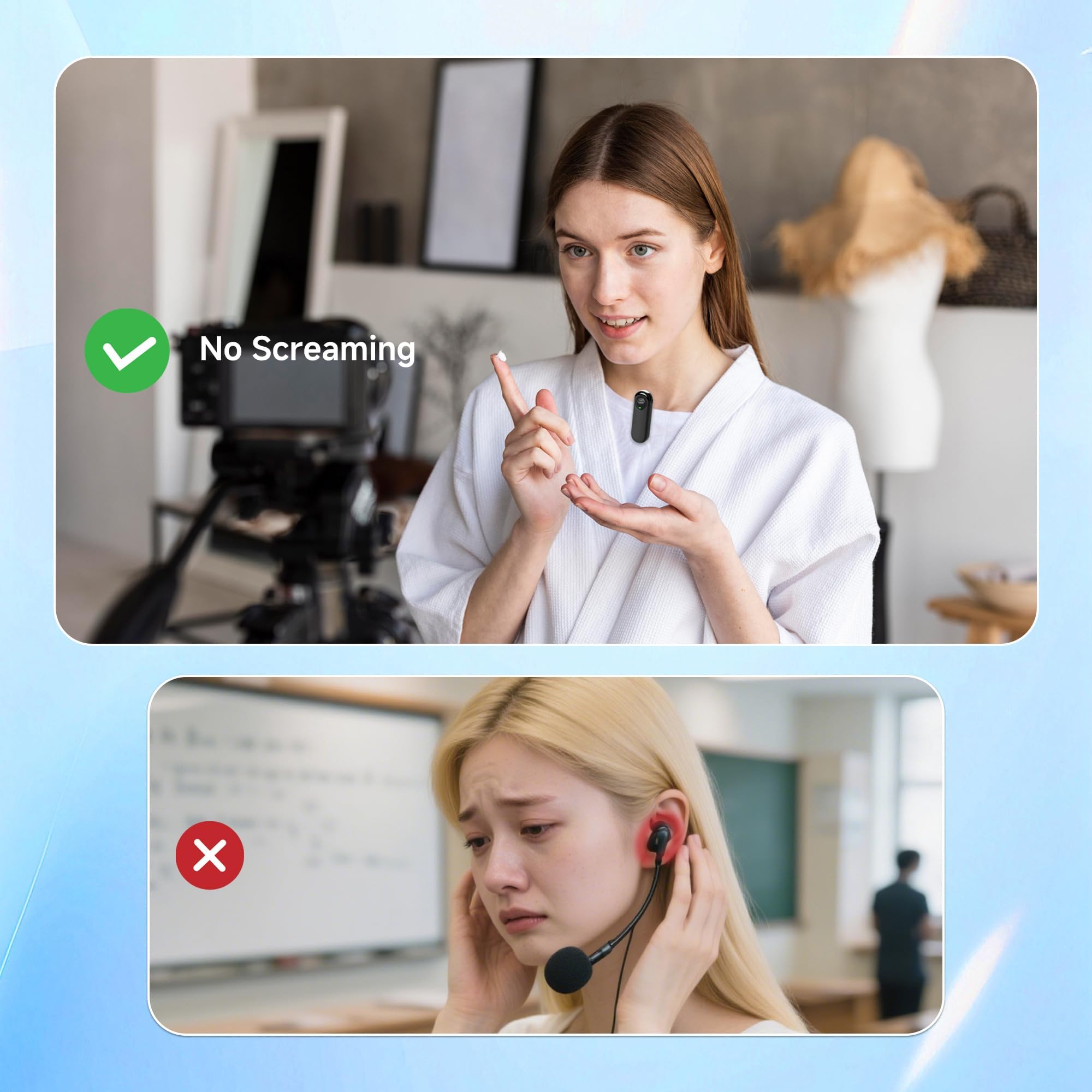 Sunnymark Voice Amplifier for Teachers with 2 Magnetic Wireless Microphones