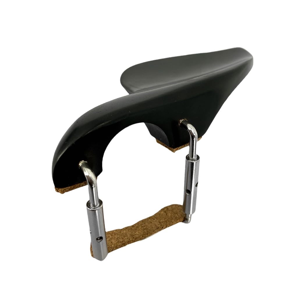 Conboxus Violin Chinrest 4/4 Full size wood Chin Rest Clamp Fiddle Violin Standard Bracket, Hypoallergenic Wood Rest,Surface Smooth (black1 Left Hand)