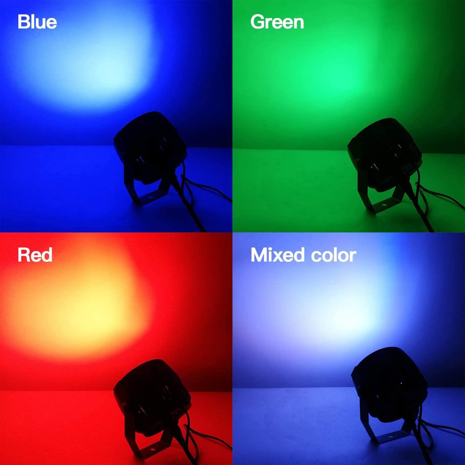 SHEHDS LED Par Stage Light 30W COB Wash Lights RGB 3in1-2 Pack