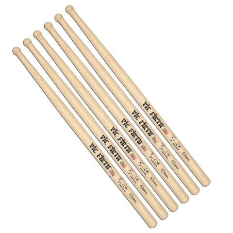 Vic Firth SRC Corpsmaster Signature Snare Roger Carter Drumsticks – 3-Pack