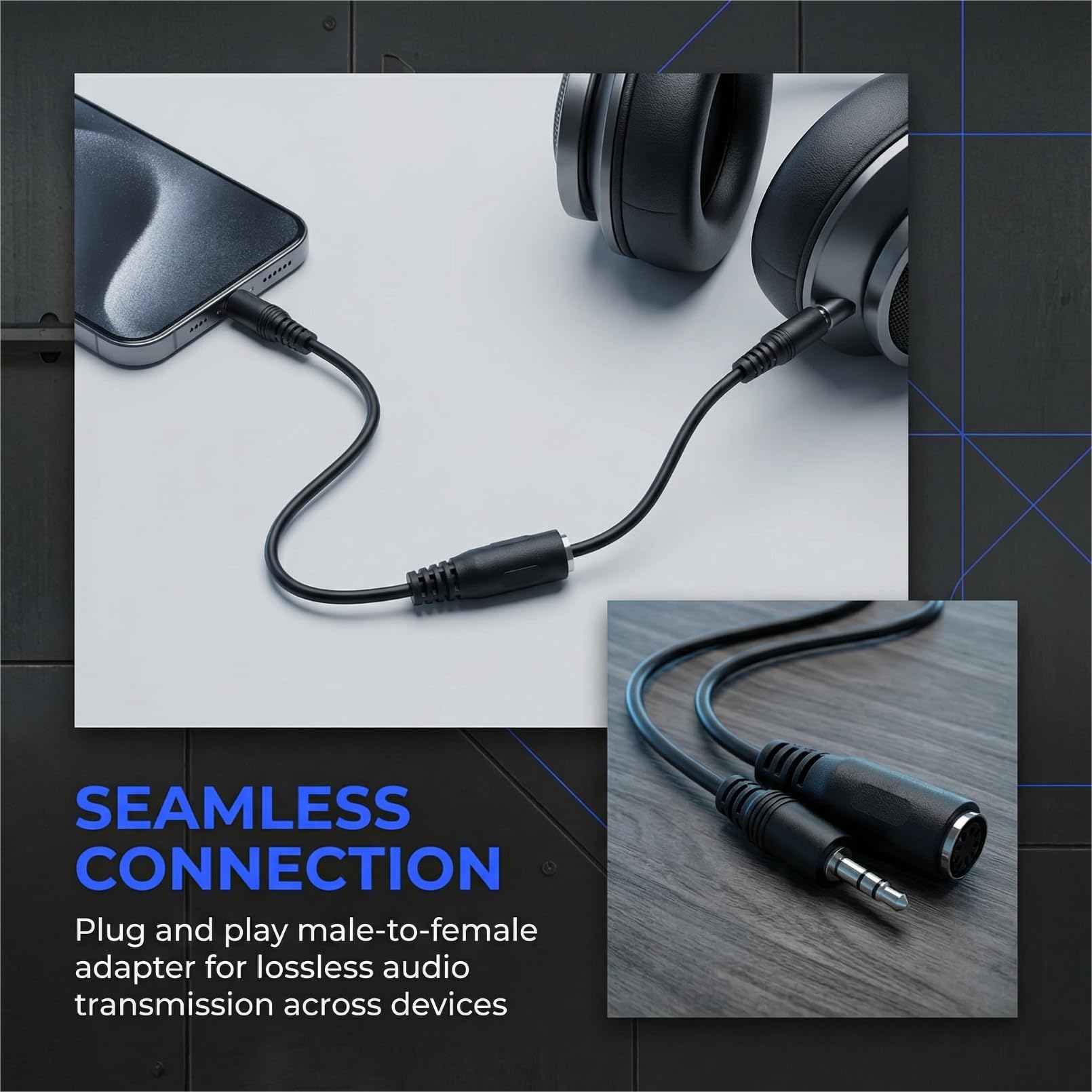 EMSTAR 2 Pack of Type-A MIDI to 3.5mm Adapter Cable