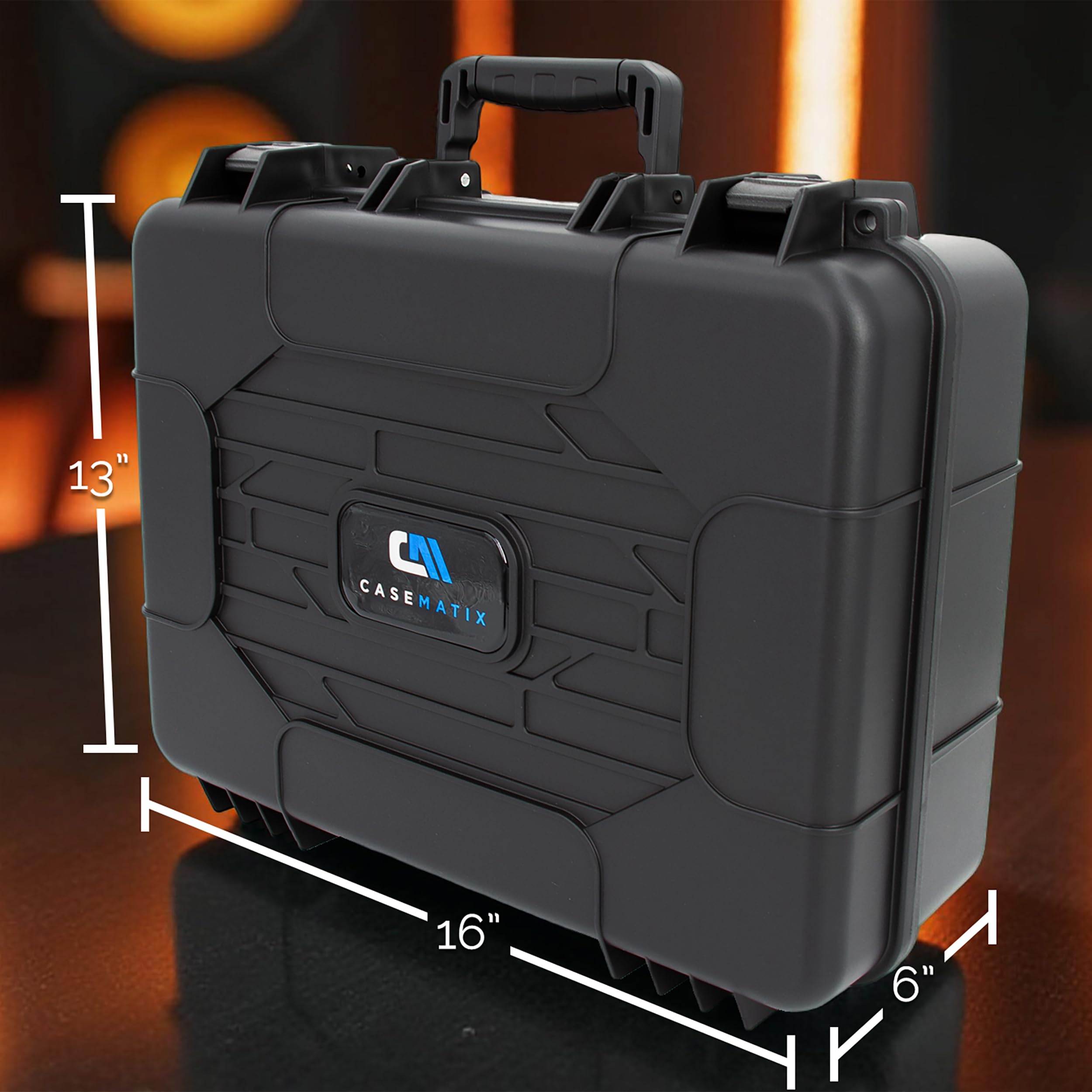 CASEMATIX Hard Travel Case Compatible with Allen & Heath CQ-18T Digital Mixer and CQ-12T With Customizable Foam Interior & Protective Padded Carrying Case For Mixers