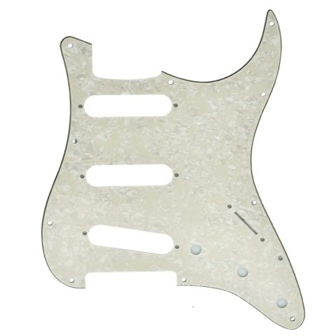 Dopro 11 Hole Vintage 62 Strat ST SSS Single Coil Pickups Guitar Pickguard Scratch Plate with Screws for American FD 62 Stratocaster Aged Pearl