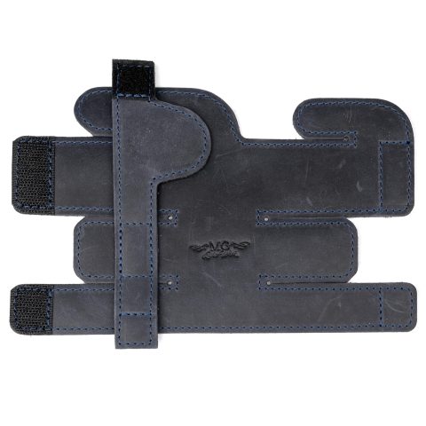 Trumpet Valve Guard XL Genuine Leather Protection Trumpet Valve Cover Valve Wrap (Dark Blue)