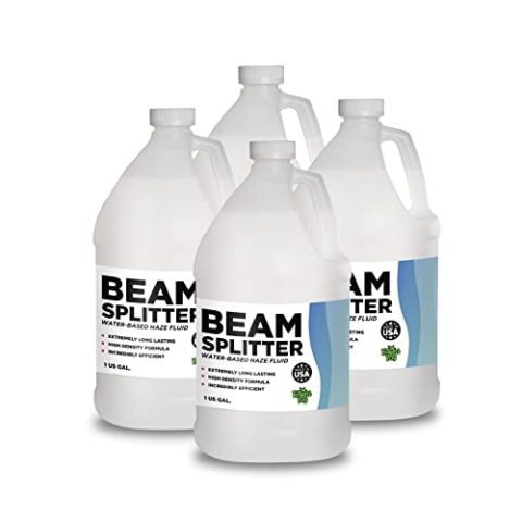 Froggy’s Fog Beam Splitter Professional Haze Fluid for Hurricane Haze 1, 2 and 4, and Other Haze Machines, Water-Based Hazer Fluid, 4 Gallon Case