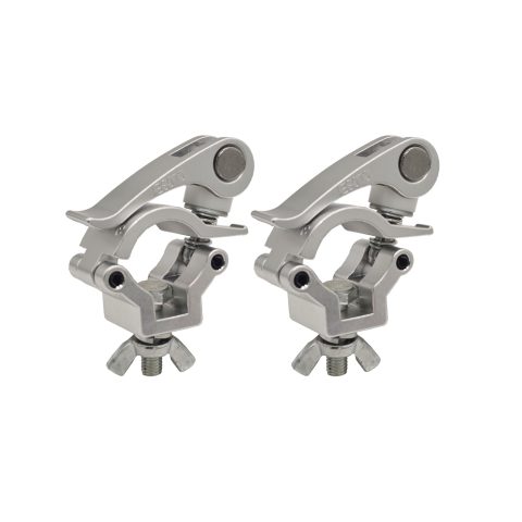 2 Pcs Stage Lighting Clamp 1-1.14 Inch Lighting Mount Fits 25-29mm OD Pipe Duty 165lb Hook Clamp for Projector Par Light Spotlight (Silver)