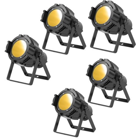 HOLDLAMP Spotlight COB 80W Stage Light Par Lights Party Warm & Cold White Professional DMX Spotlights (5 Packs)
