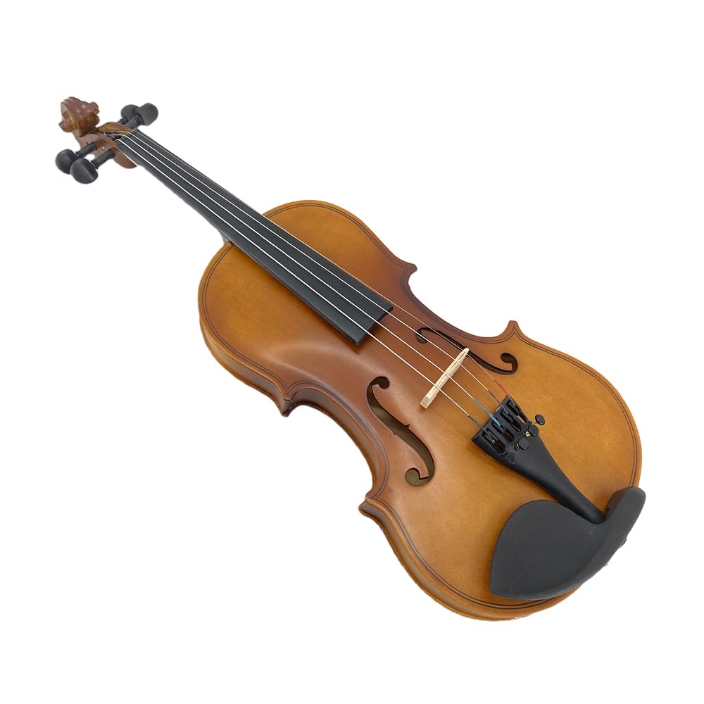 Vetimobato Handmade 1/2 Violin Set – Matte Finish Body Maple Neck Solid Wood Fittings Complete Kit with Case Bow Shoulder Rest, Strings for Beginners to Intermediate Players (1/2)