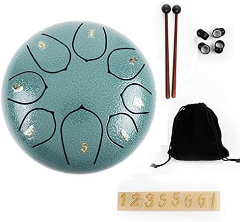 13Notes Steel Tongue Drum 12inch Travel Bag and Mallets,Tank Drum Chakra Drum,Percussion Hand Drum Instrument