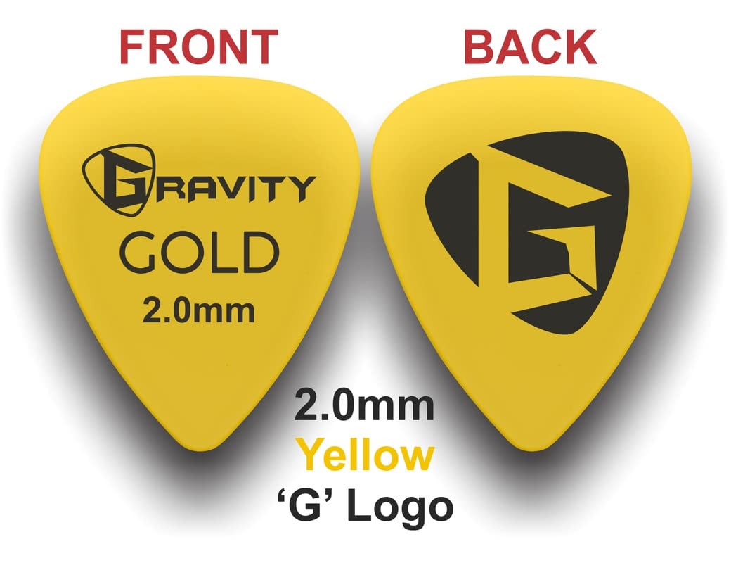 Gravity Gold Series Guitar Picks – Perfect For Beginners & Professionals | Pack of 4