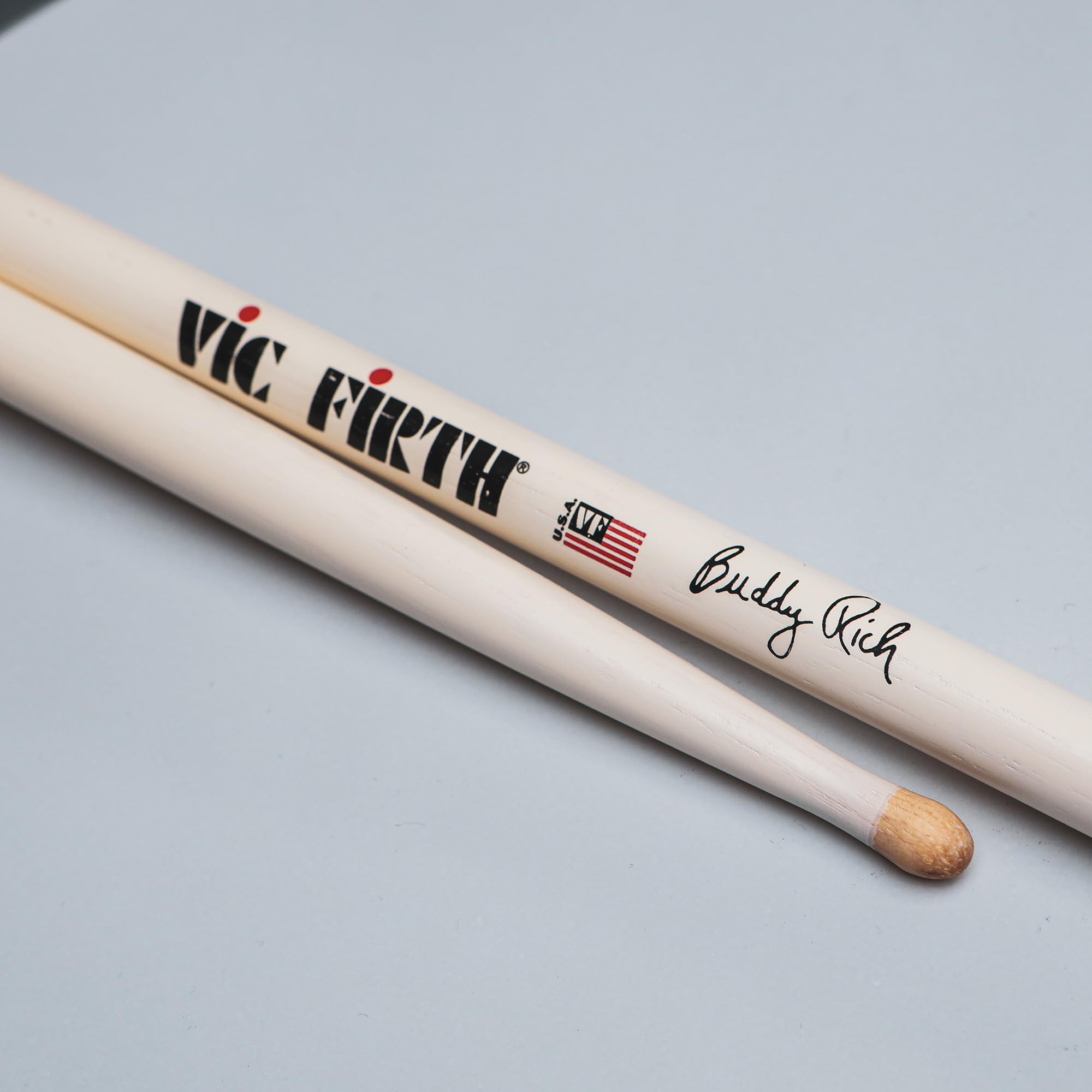 Vic Firth SBR Signature Series Buddy Rich Drumsticks – 3-Pack Bundle with Austin Bazaar Polishing Cloth