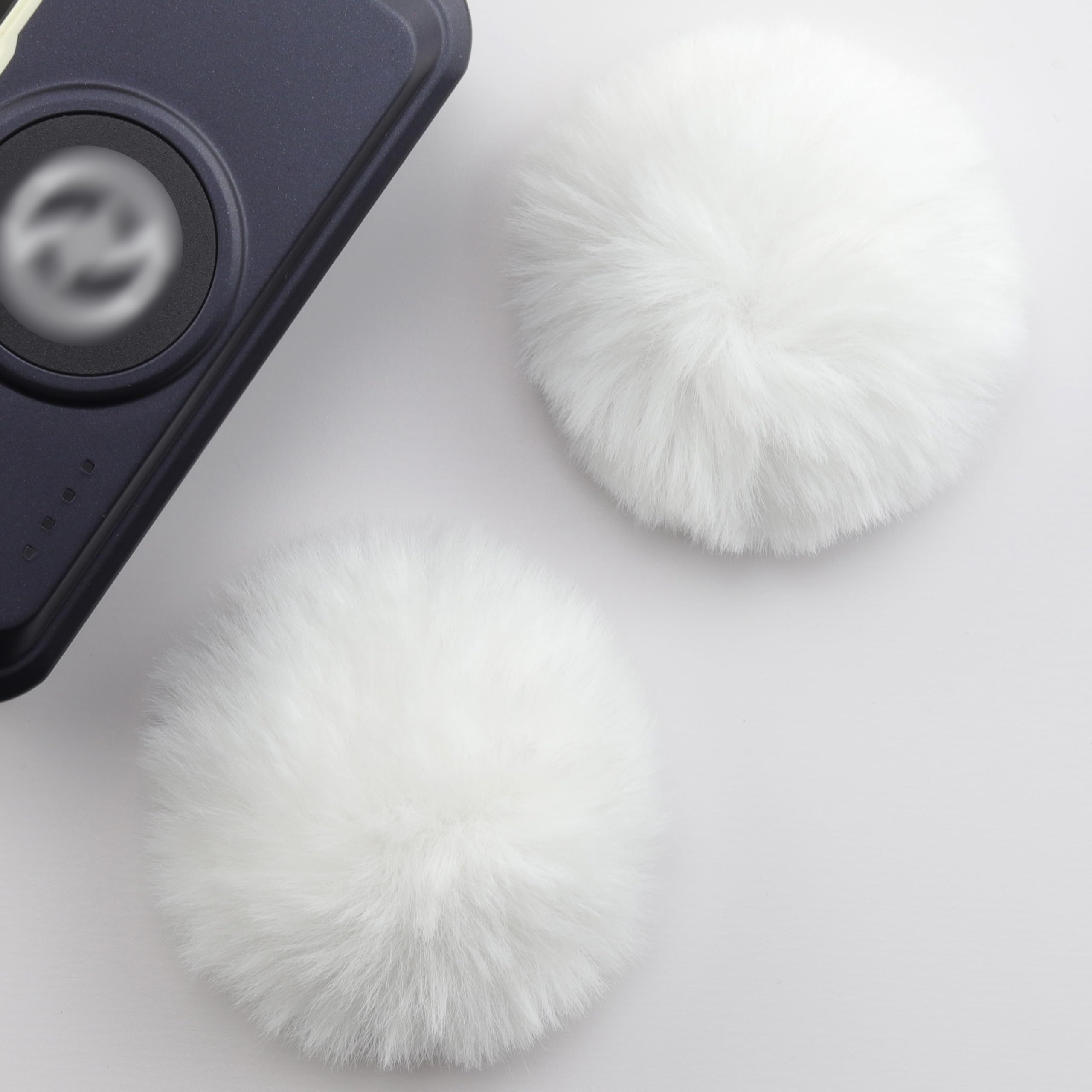 LEFXMOPHY 2-Pack Furry Windscreen for Hollyland Lark M2 Transmitter, White Microphone Furry Wind Screen