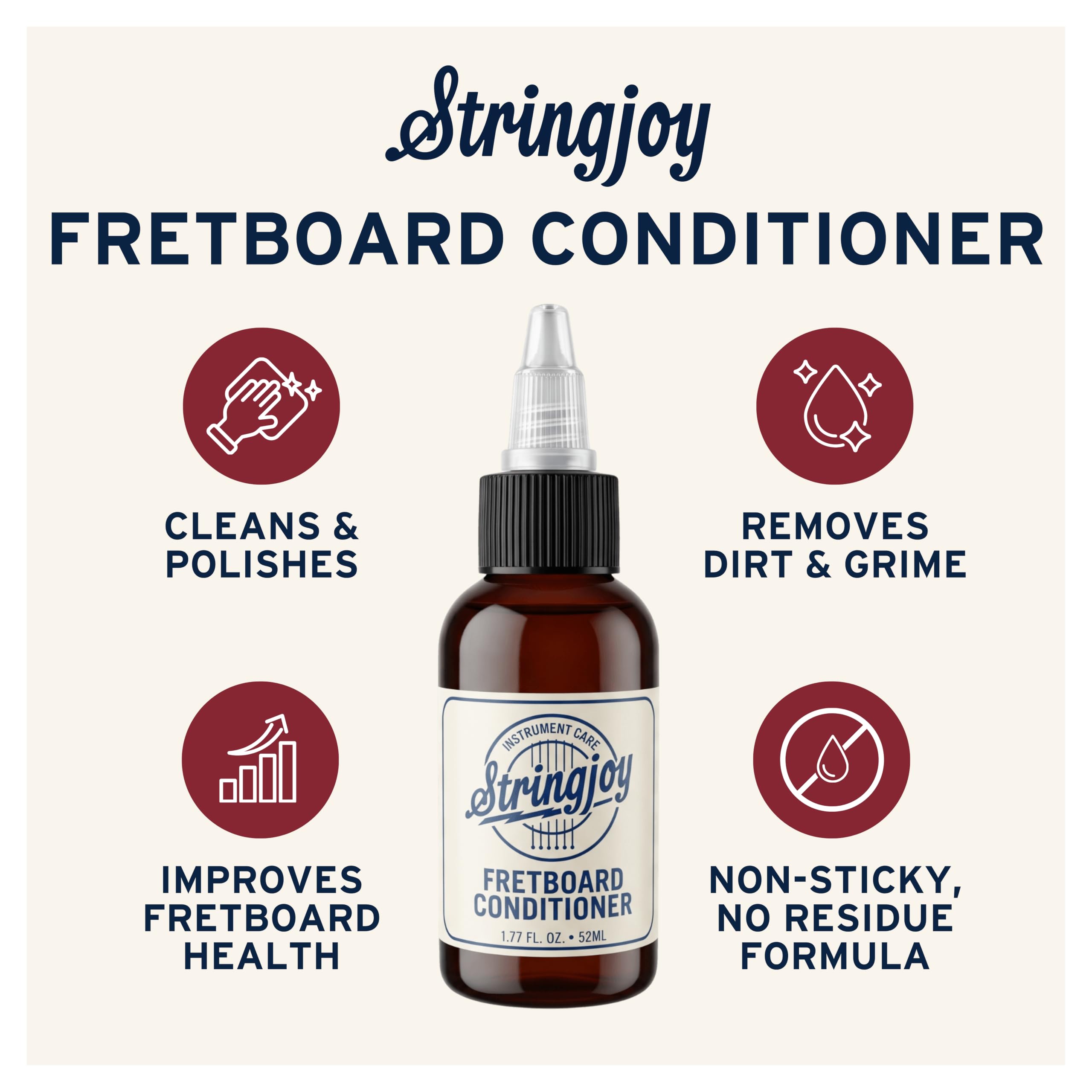Stringjoy Fretboard Conditioner – Conditioner and Cleaner – 1.77 fl oz