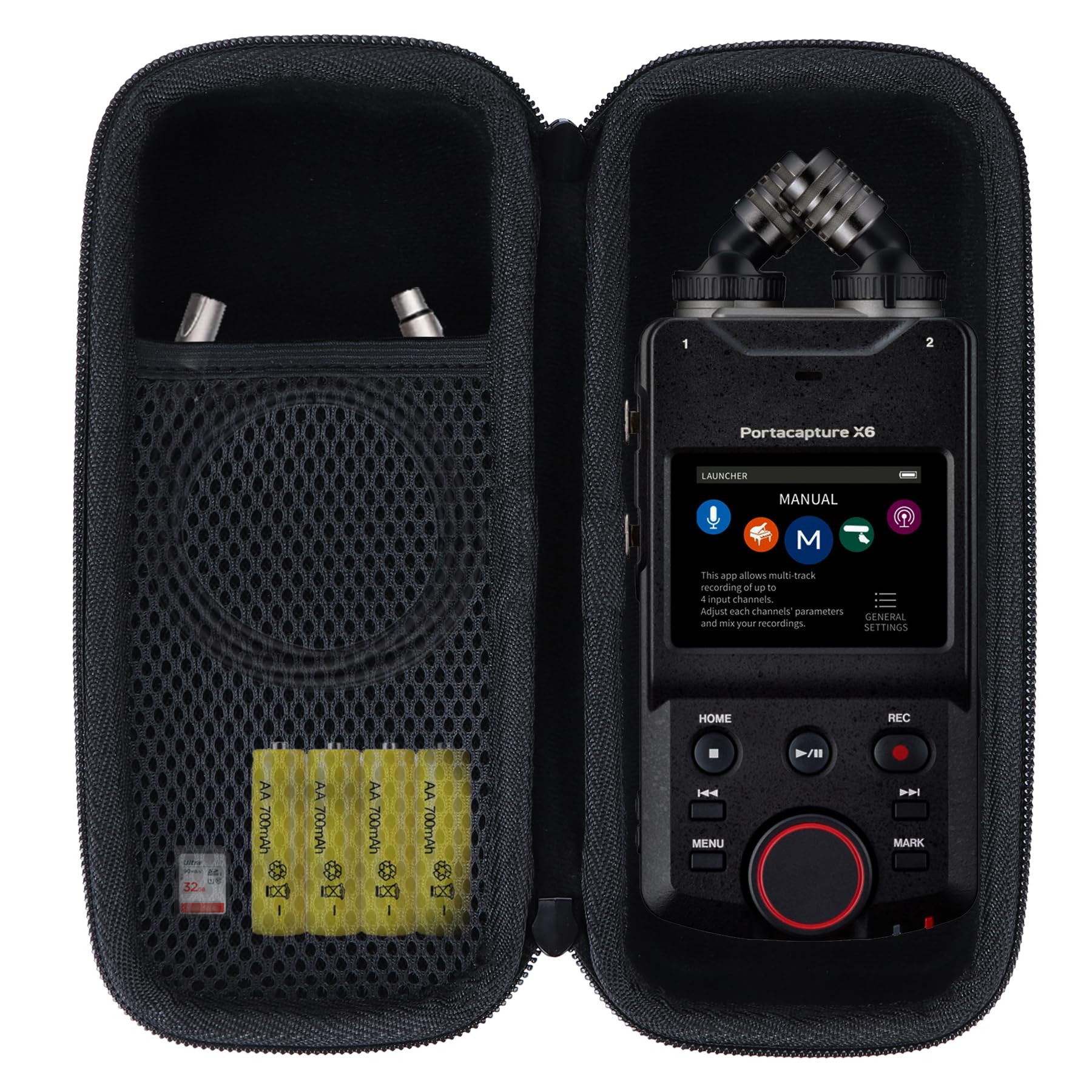 Lebakort Storage Case Compatible with TASCAM Portacapture X6 32-bit Float Portable Audio Recorder Field Recorder
