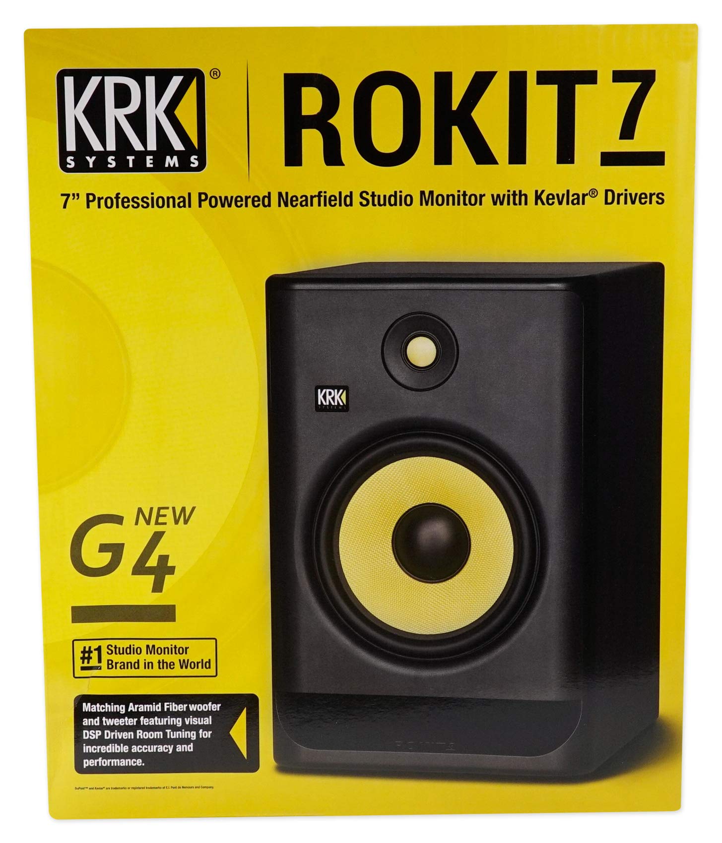 KRK ROKIT7G4 KRK 7″ POWERED MONITOR,Black