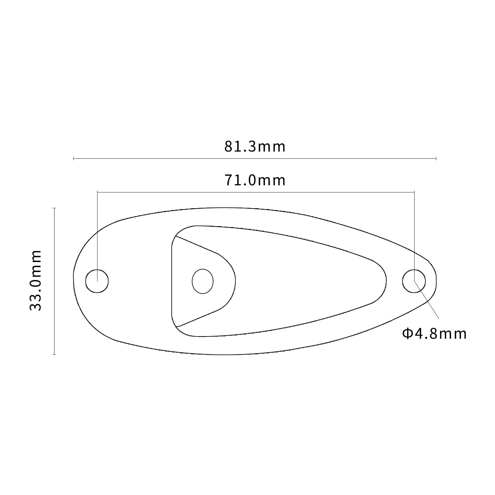 Cheerock Black Boat Style Guitar Jack Plate with Screws for Fender Strat
