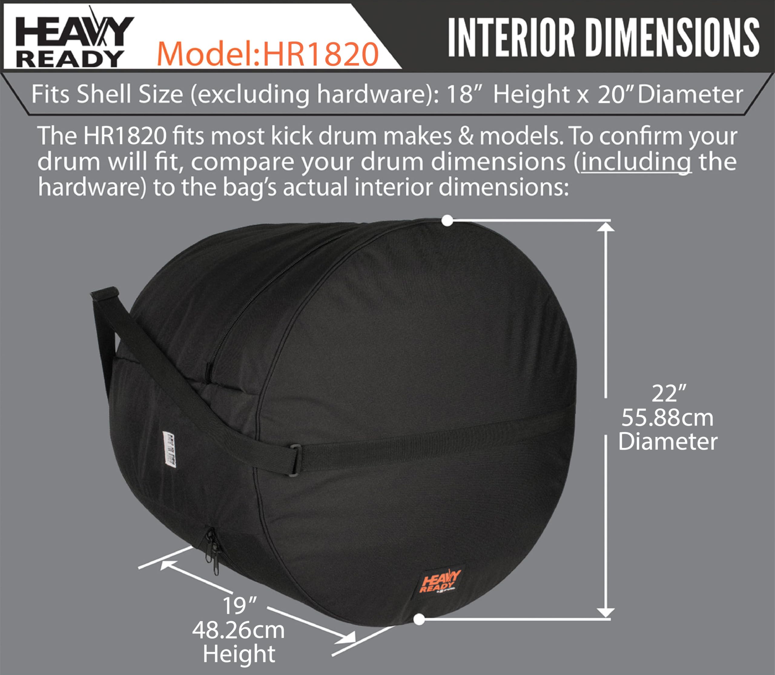 Protec Heavy Ready 18 x 20 (Height x Diameter), Kick (hgt x Dia) (HR1820)