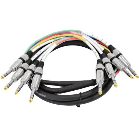 4 Channel 1/4″ TRS Snake Cable – 10 Feet Long – Serviceable Ends – Pro Audio Effects Snake for Live Live, Recording, Studios, and Gigs – Patch, Amp, Mixer, Audio Interface 10′