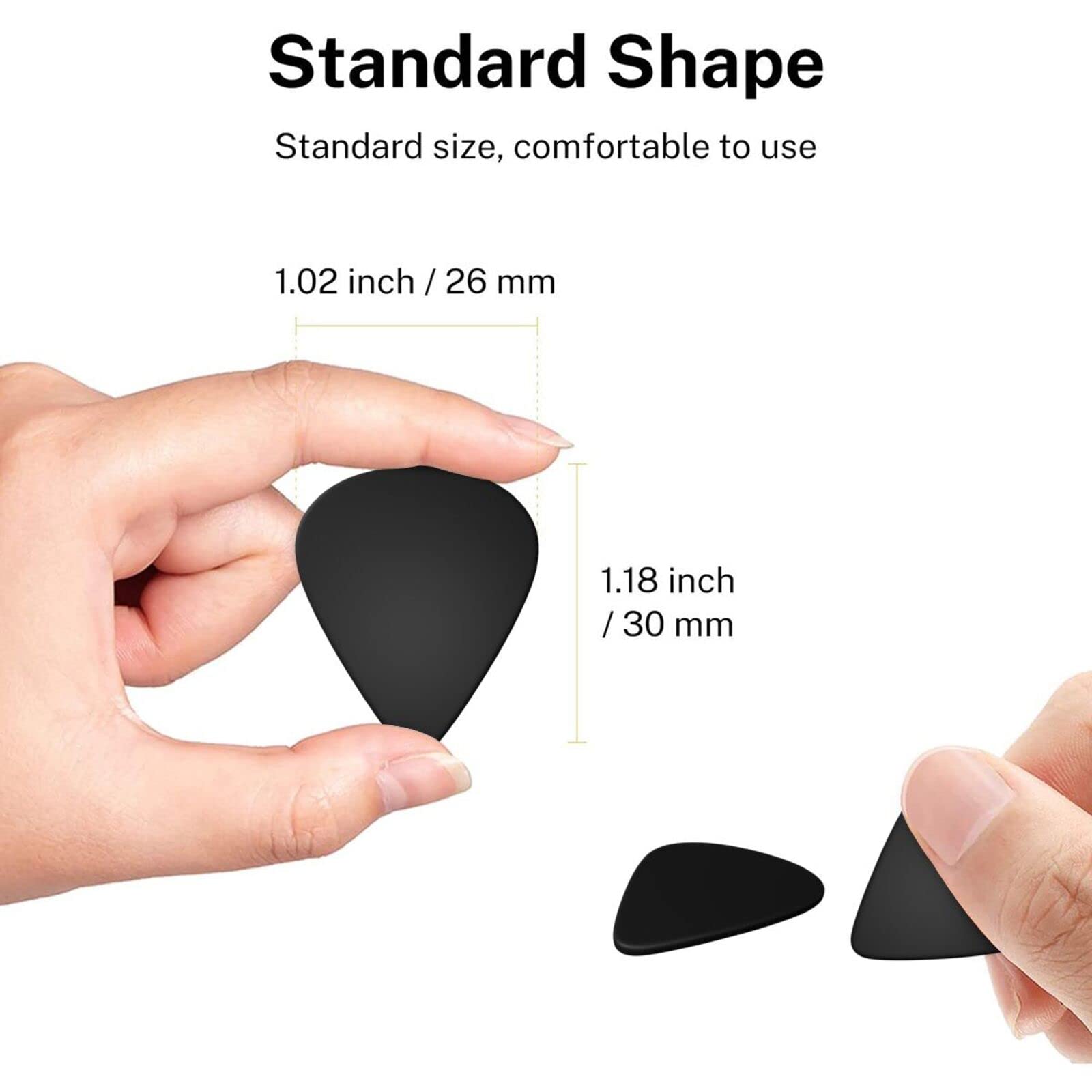 PLKIUYT Personalized 6 Pack Guitar Picks Custom Guitar Accessories Gifts Two-Side Print Add Your Picture Logo Text for Dad, Electric Guitar Players, Friends, SlateGray, 0.96mm