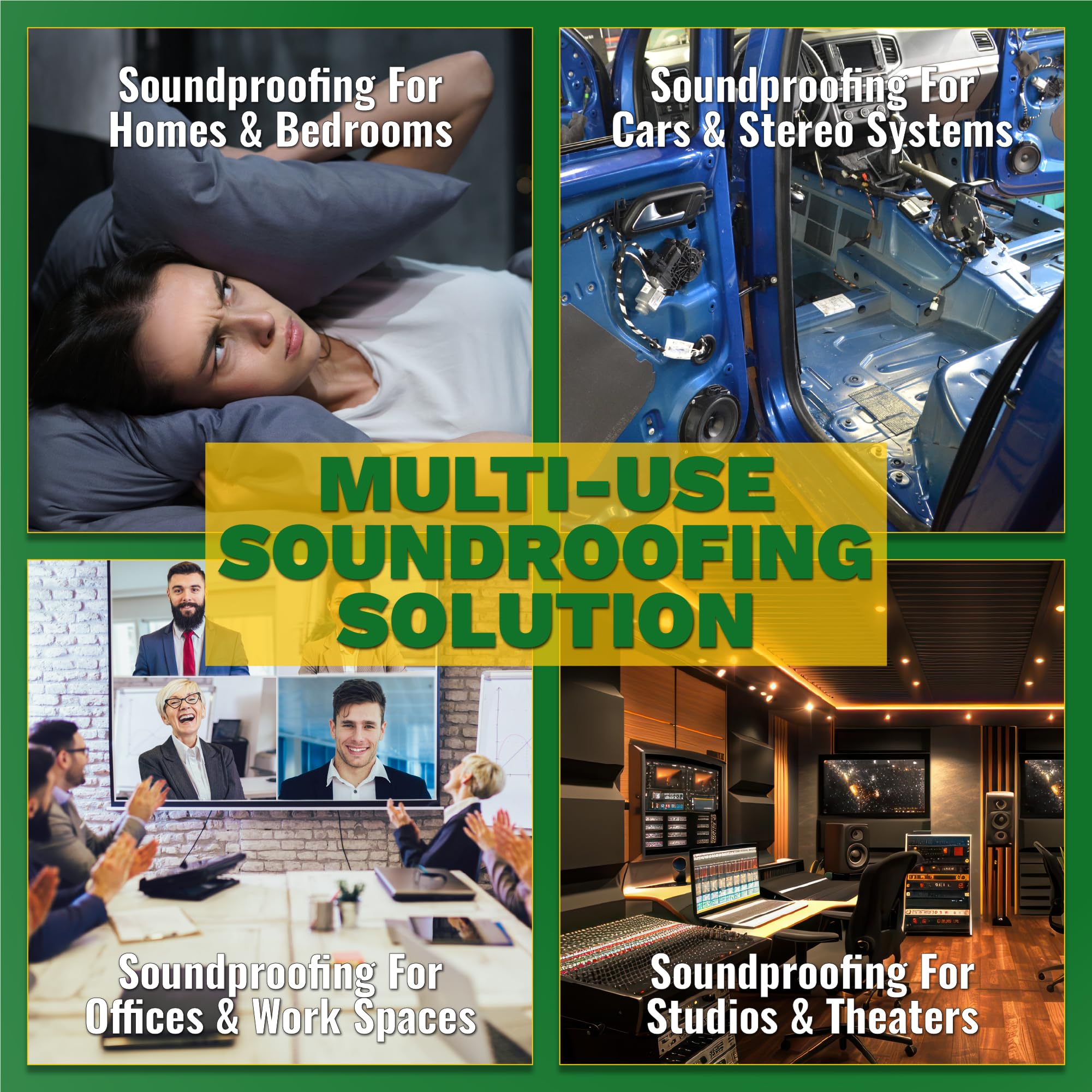 EnviroFlex 2 LB Mass Loaded Vinyl 4’x15’ (60 SF) – MLV Soundproofing Barrier for Walls, Ceilings, Vehicles – 32 STC Rating – Flexible Noise Blocker Roll – Easy to Cut & Install – Multiple Options