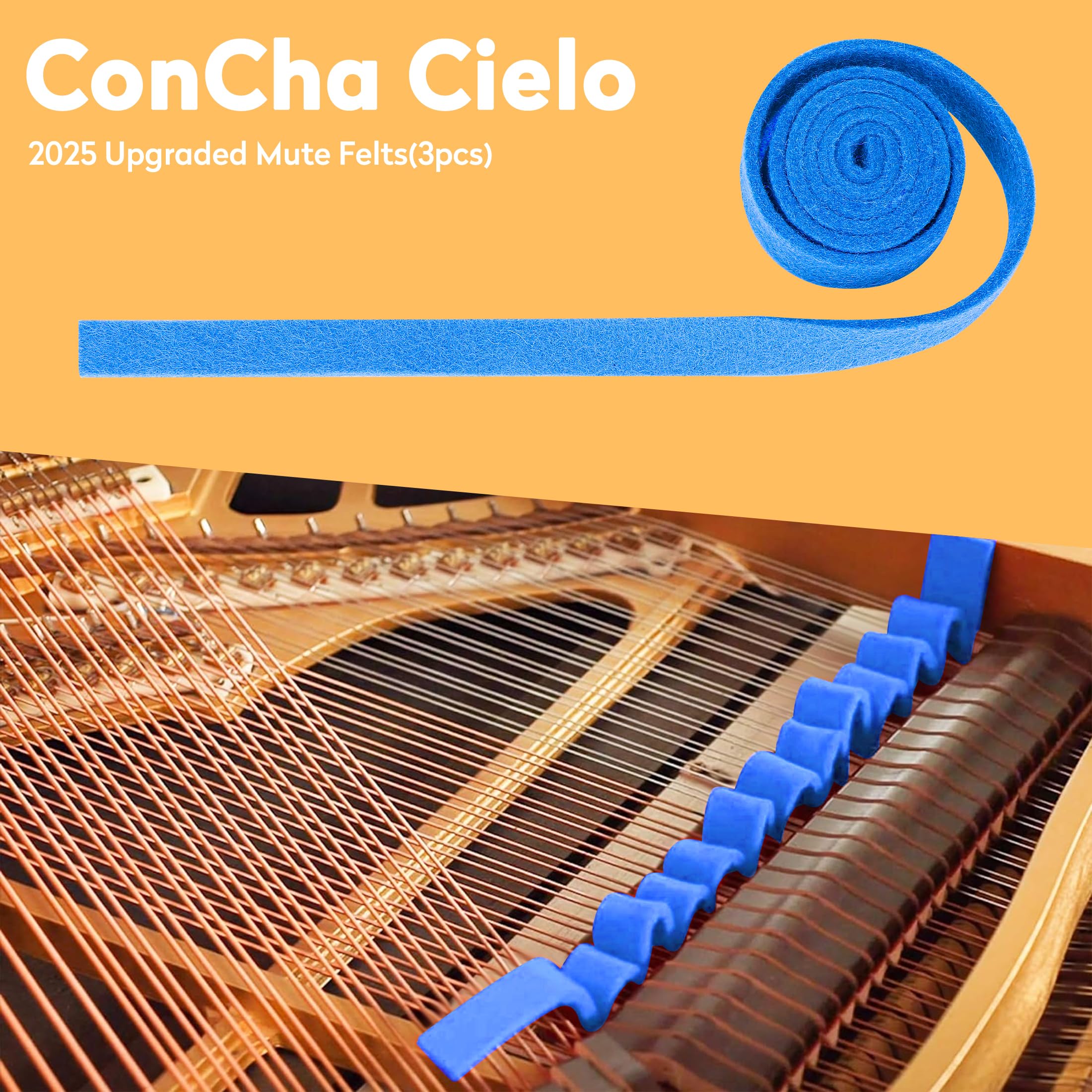 CONCHACIELO Professional Piano Tuning Kit: Universal Piano Tuning Tools Kit Set with Portable Case,Tuning Wrench, Wrench Fastener, Tuning Mute. for Tuning Beginner, Professional Tuner (Pro Set)