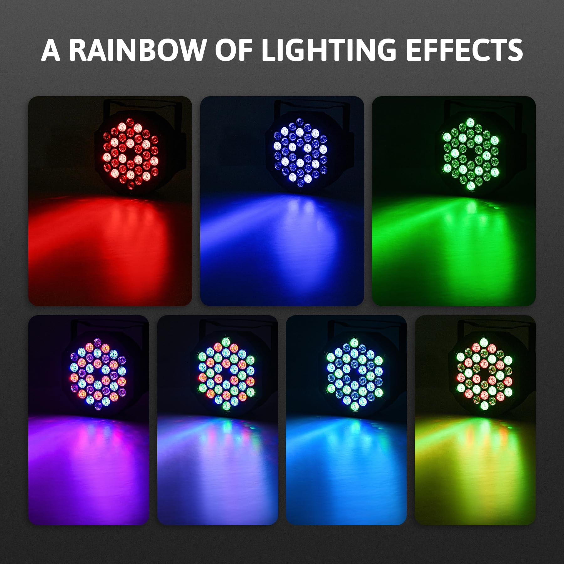 CO-Z 36 LED Stage Lights RGB DJ LED Par Light