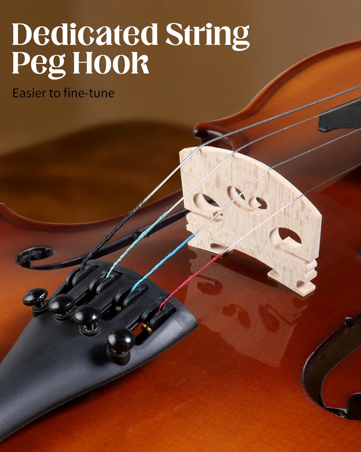 Ktaxon 4/4 Violin Solid Wood, Full Size Acoustic Fiddle Set (Gloss)