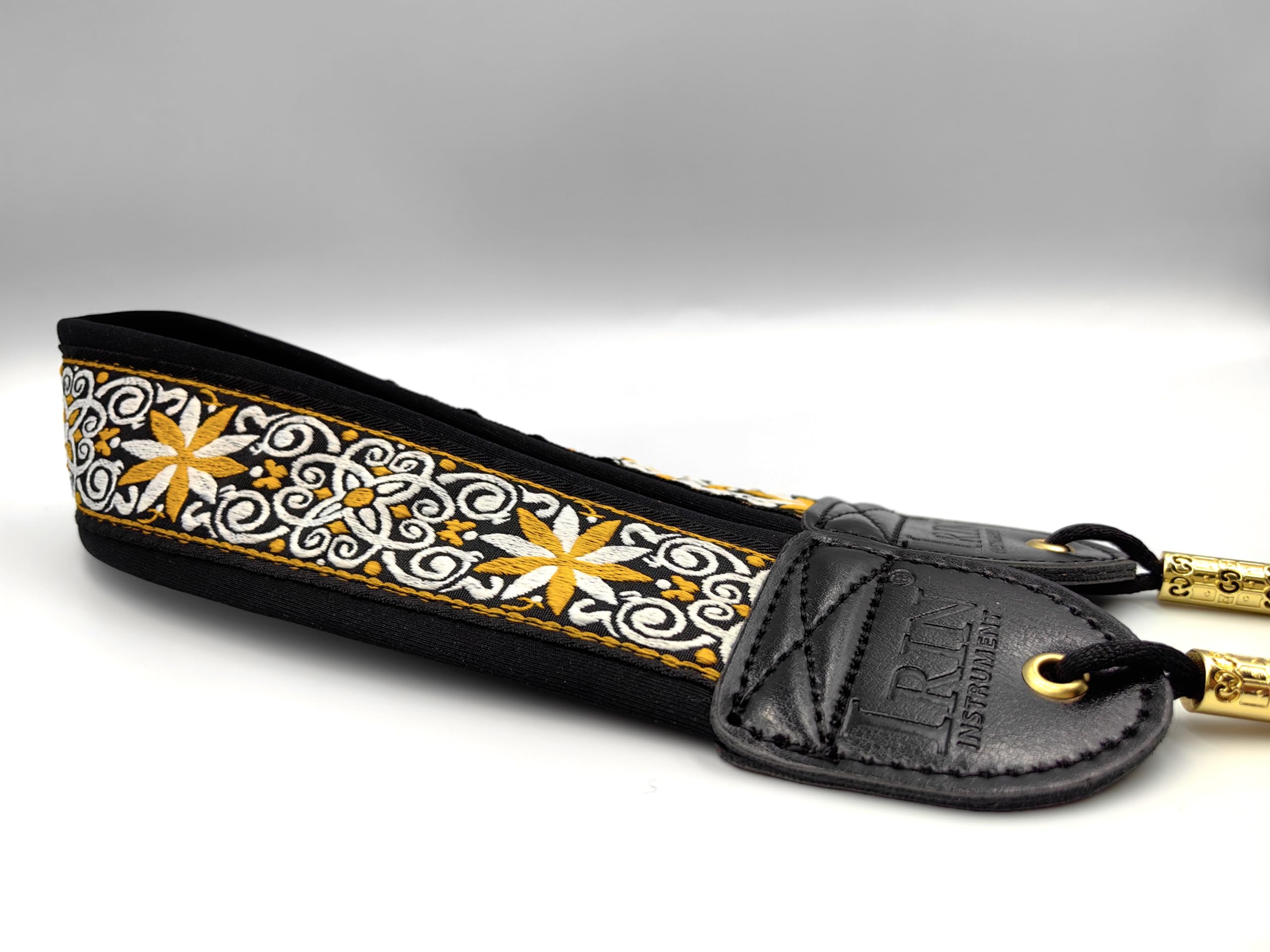 lightstar Embroidery Saxophone Neck Strap – (Comfort, Breathable, Metal Swivel Snap Hook) Sax Neck Strap for Alto Tenor (Sunflower embroidery)