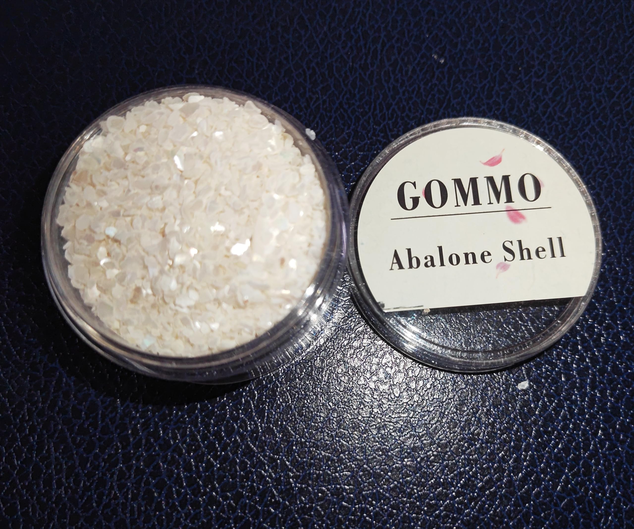 GOMMO Mother of Pearl Crushed Flake 2oz Shell Inlay Supplies for Woodcrafts,Luthiers and Hobbies (White, Middle)