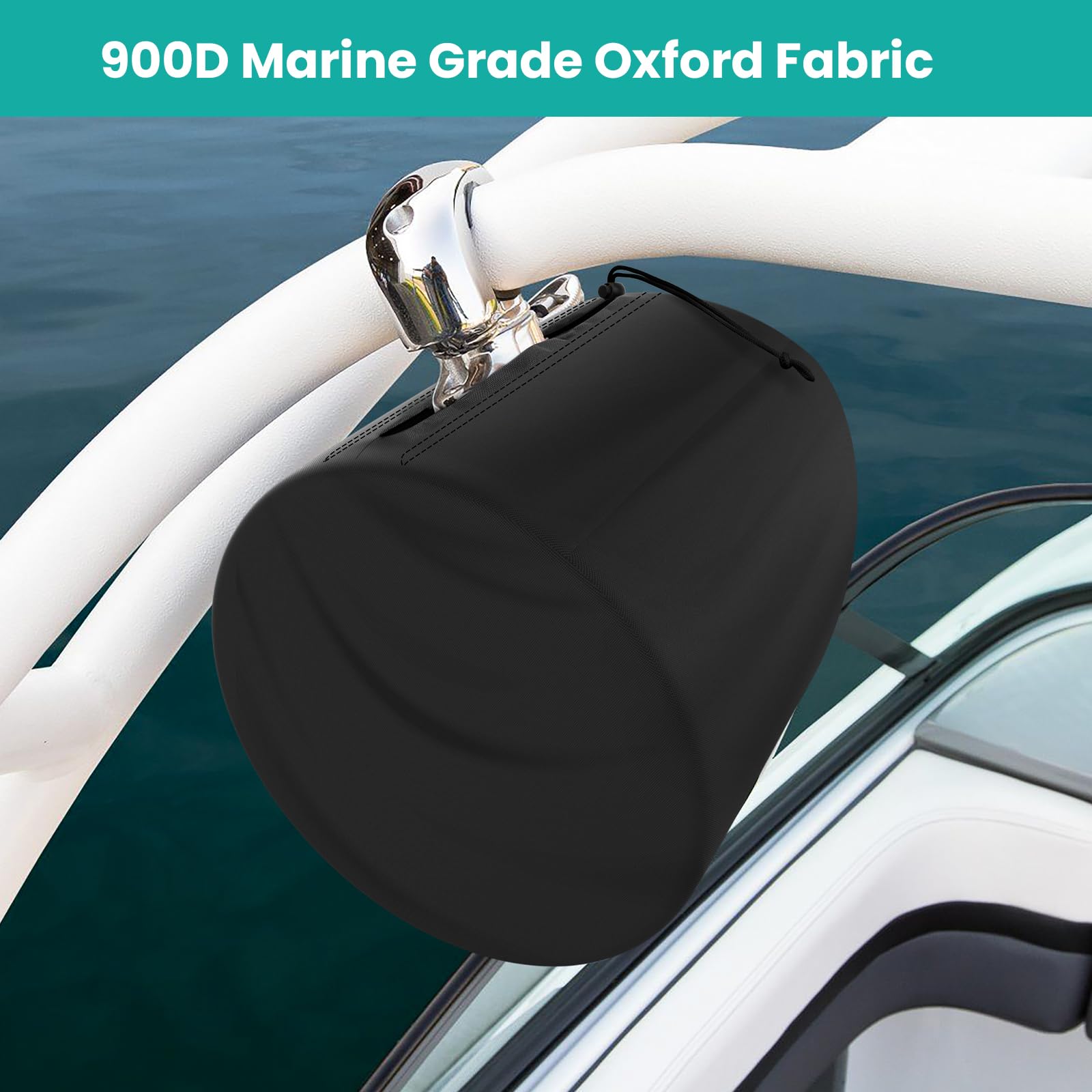 2 Packs Boat Speaker Cover, 900D Marine Wakeboard Tower Speaker Cover