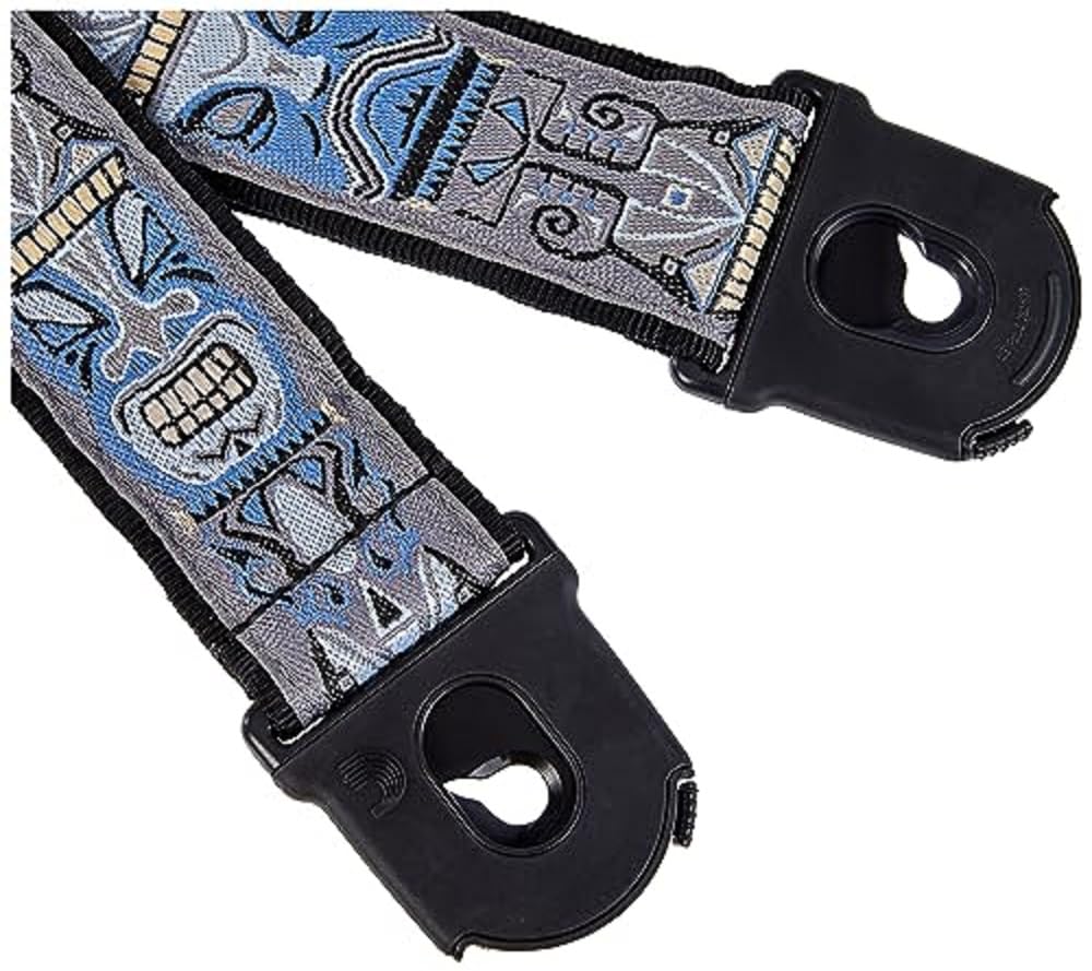 D’Addario Leather Locking Guitar Strap, Tiki