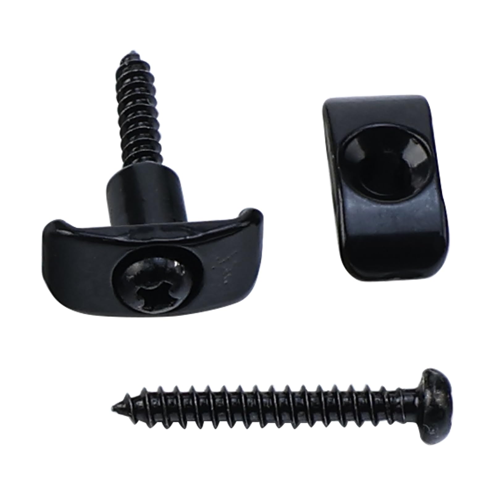 OVSAL 2 PCS Electric Guitar String Guide/Retainer Zinc Alloy String Trees for Electric Guitar Replacement Parts Black