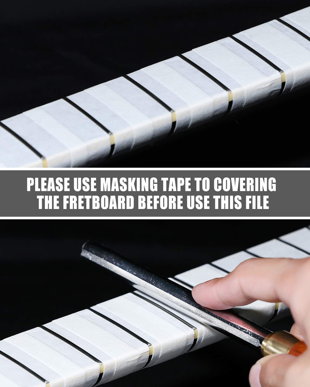 Baroque Fret Crowning Files Diamond, Guitar Fret Crown Dressing File