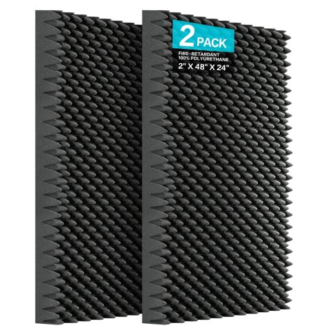 JBER 2 Pack Egg Crate Acoustic Foam Panels, Large Sound Proof Foam Panels