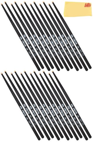 Vic Firth SPUT Signature Series Robert Sput Searight Drumsticks – 12-Pack Bundle with Austin Bazaar Polishing Cloth