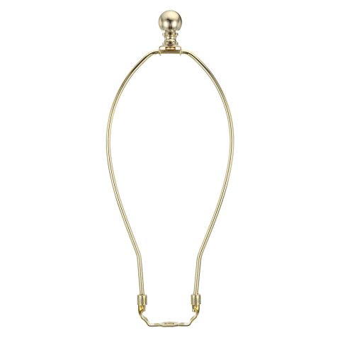 PATIKIL 11.5 Inch Lamp Harp Kit with Finial, 1 Set Detachable Shade Bracket Holder, DIY Lighting Accessories for Table Floor Lamps, Gold Tone