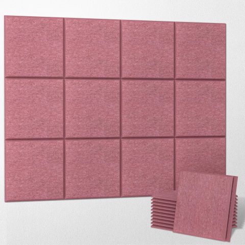 UMIACOUSTICS 6 Pcs Acoustic Panels 23.6” x 23.6” x 0.6” Flame Retardant Sound Absorbing Panels for Wall, Drop Ceiling Tiles. (Black)