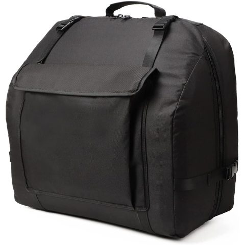 NKTM Accordion Case – Gig Bag for 120 Bass Accordion – Straps & Accessories – Soft Case (20.5 x 17 x 9.8 in)