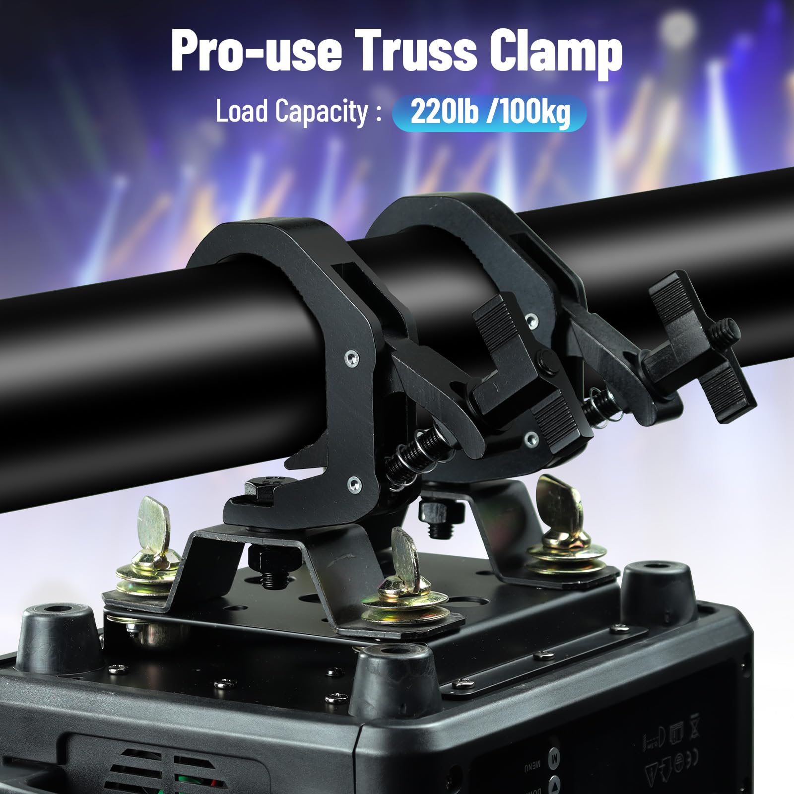 1.65-2.36 Inch Truss Clamp 4 Pack, Czgor Heavy Duty 220lb Stage Light Clamp